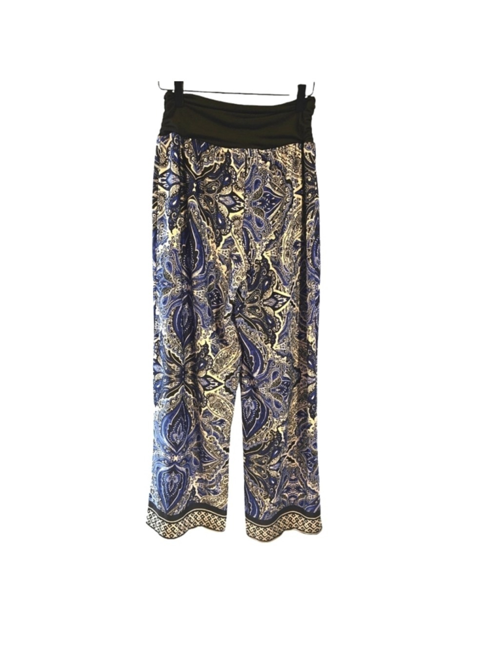 Apt 9 Harem Pants size L Paisley Flowy High Waist Wide Legs Soft Pull On Style